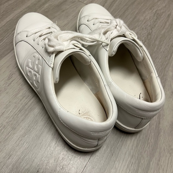 Tory Burch White Logo Sneakers - Picture 3 of 4